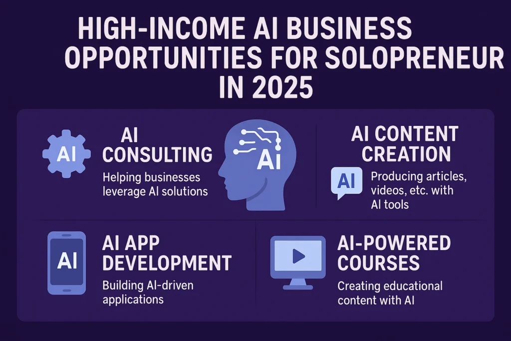 High-Income AI Business Opportunities for Solopreneurs in 2025